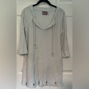 Juicy Couture White 3/4 Sleeved Terrycloth Coverup